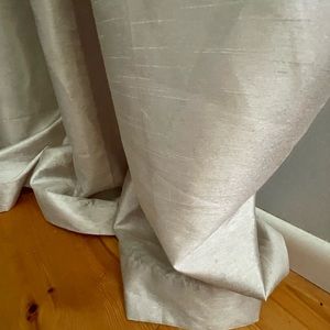 (2 sets) Light cream Iridescent Rodeo Home Window Curtains 54”x96”